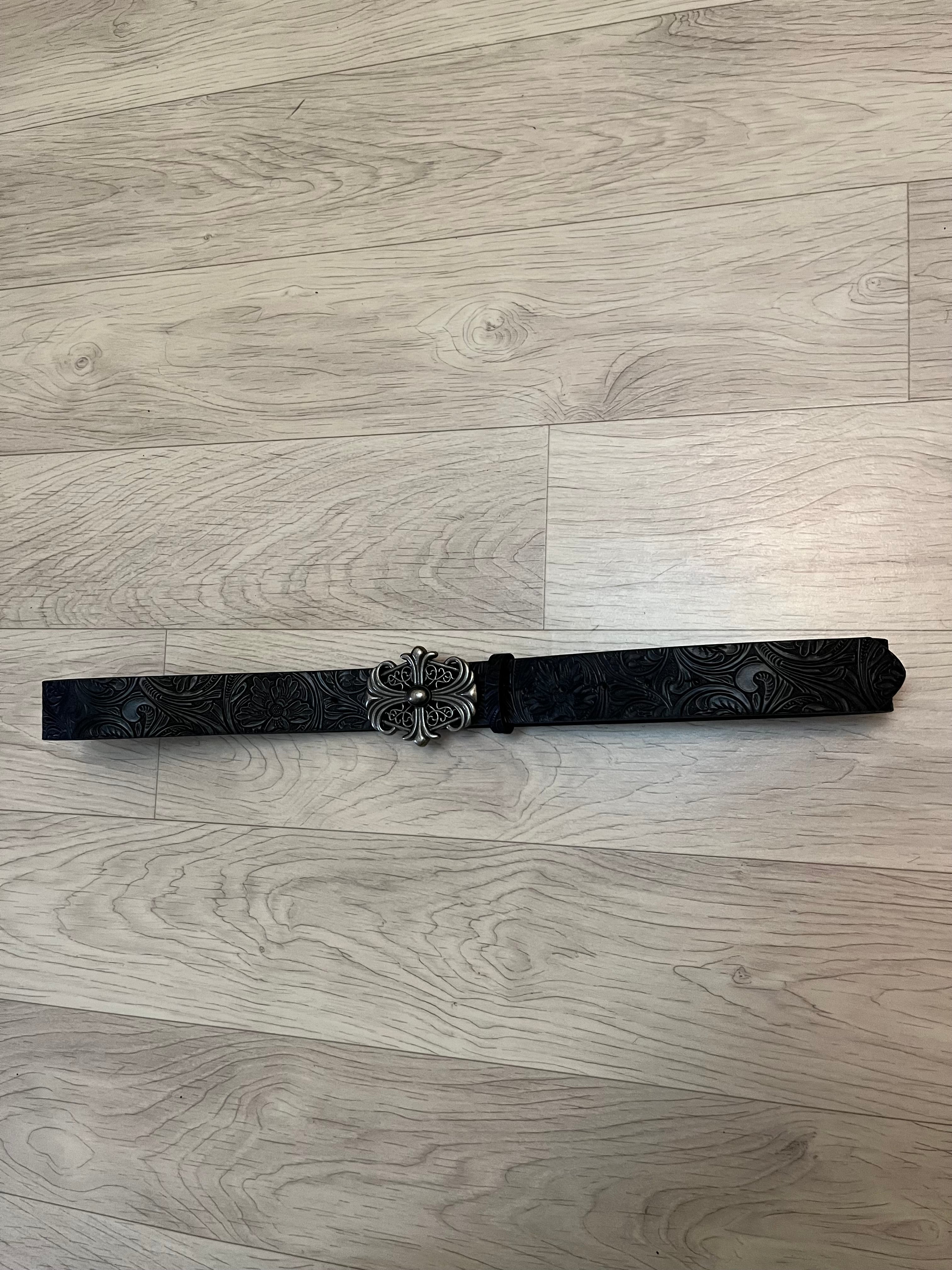 Belt Chrome Heart - Noire